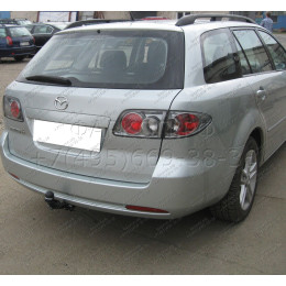 M-024 STEINHOF Фаркоп на Mazda 6 универсал GY 01/2003-2008. Требуется подрезка бампера. Тип шара: A. Нагрузки: 1800/75 кг, масса фаркопа 22 кг (без электрики в компл