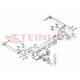 M-116 STEINHOF Фаркоп на Mercedes E-Class универсал s212 2009-2016 без подрезки бампера. Тип шара: AV (вертикальное быстросъемное крепление шара на ключе). Нагруз