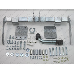 M038A GALIA Полностью оцинкованный фаркоп на Mercedes Viano w638 1996-2003, Mercedes Vito w638 1996-2003. Особенности: передний привод. Тип шара: A. Подрезка бампера. Нагруз