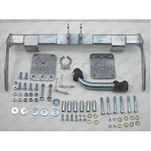M038A GALIA Полностью оцинкованный фаркоп на Mercedes Viano w638 1996-2003, Mercedes Vito w638 1996-2003. Особенности: передний привод. Тип шара: A. Подрезка бампера. Нагрузки: 2000/75 кг, масса фаркопа 15,75 кг