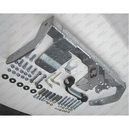 M038A GALIA Полностью оцинкованный фаркоп на Mercedes Viano w638 1996-2003, Mercedes Vito w638 1996-2003. Особенности: передний привод. Тип шара: A. Подрезка бампера. Нагрузки: 2000/75 кг, масса фаркопа 15,75 кг