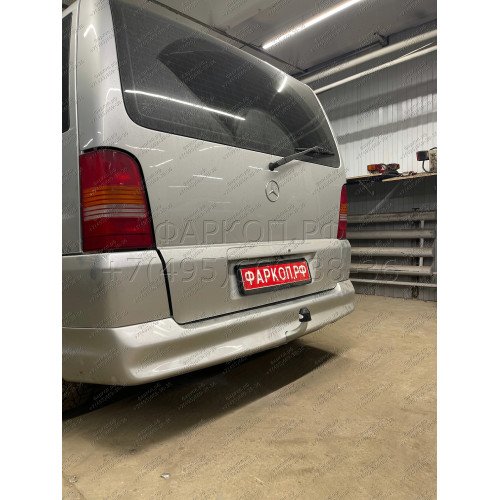 M038A GALIA Полностью оцинкованный фаркоп на Mercedes Viano w638 1996-2003, Mercedes Vito w638 1996-2003. Особенности: передний привод. Тип шара: A. Подрезка бампера. Нагрузки: 2000/75 кг, масса фаркопа 15,75 кг