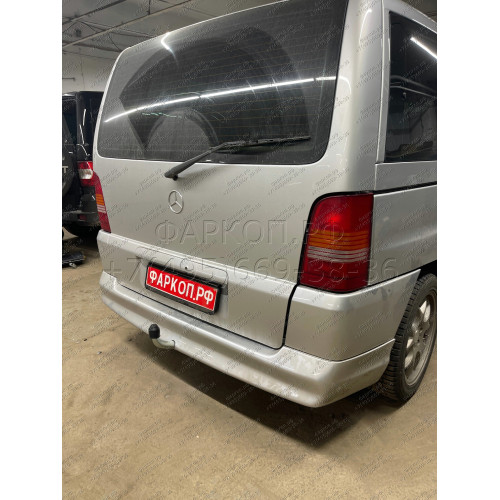 M038A GALIA Полностью оцинкованный фаркоп на Mercedes Viano w638 1996-2003, Mercedes Vito w638 1996-2003. Особенности: передний привод. Тип шара: A. Подрезка бампера. Нагрузки: 2000/75 кг, масса фаркопа 15,75 кг