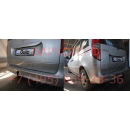M089A GALIA Полностью оцинкованный фаркоп на Mercedes Vaneo w414 2002-2006. Тип шара: A. Установка без снятия и выреза бампера. Нагрузки: 1000/50 кг, масса фаркопа 1