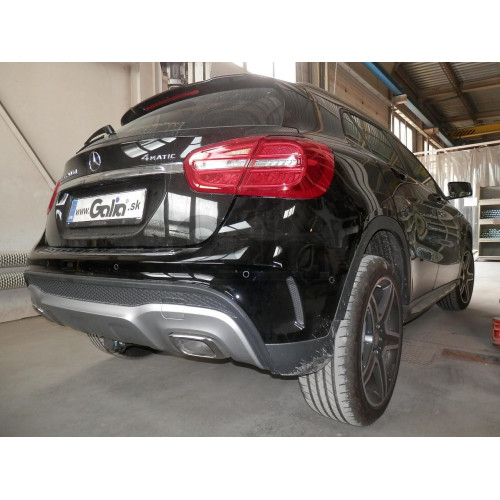 M134C GALIA Полностью оцинкованный фаркоп на Mercedes GLA-Class 2014-2019, Infiniti Q30 2016-2019, Infiniti QX30 2016-2019. Подрозетник убирается за бампер. Тип шара: C (горизонтальный съемный). Установка без выреза бампера. Нагрузки: 2000/100 кг, масса ф