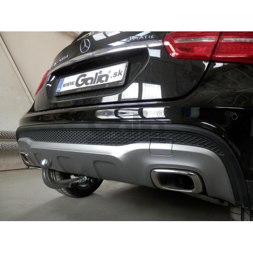 M134C GALIA Полностью оцинкованный фаркоп на Mercedes GLA-Class 2014-2019, Infiniti Q30 2016-2019, Infiniti QX30 2016-2019. Подрозетник убирается за бампер. Тип шара: C (горизонтальный съемный). Установка без выреза бампера. Нагрузки: 2000/100 кг, масса ф