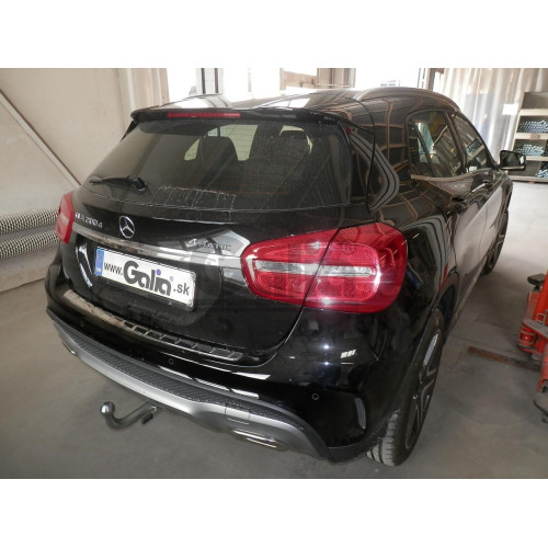 M134C GALIA Полностью оцинкованный фаркоп на Mercedes GLA-Class 2014-2019, Infiniti Q30 2016-2019, Infiniti QX30 2016-2019. Подрозетник убирается за бампер. Тип шара: C (горизонтальный съемный). Установка без выреза бампера. Нагрузки: 2000/100 кг, масса ф