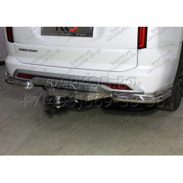 TCU00279N ТСС Фаркоп на Mitsubishi Pajero Sport 2021- с накладкой с надписью Pajero Sport без подрезки бампера. Тип шара: E (шаровый узел под американский квадрат с 