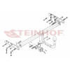 N-014 STEINHOF Фаркоп на Nissan Almera N16 седан 2000-2006. Требуется подрезка бампера. Тип шара: A. Нагрузки: 1500/75 кг, масса фаркопа 16,8 кг (без электрики в комплекте)