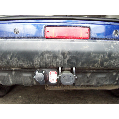 N040A GALIA Полностью оцинкованный фаркоп на Nissan X-Trail T30 2001-2007. Тип шара: A. Подрезка бампера. Нагрузки: 2100/100 кг, масса фаркопа 14,02 кг
