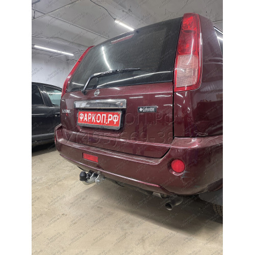 N040A GALIA Полностью оцинкованный фаркоп на Nissan X-Trail T30 2001-2007. Тип шара: A. Подрезка бампера. Нагрузки: 2100/100 кг, масса фаркопа 14,02 кг