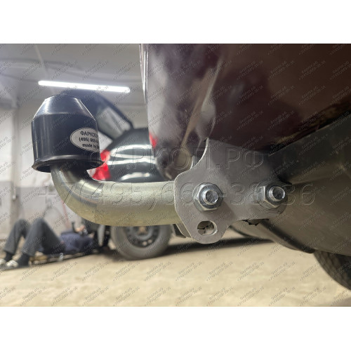 N040A GALIA Полностью оцинкованный фаркоп на Nissan X-Trail T30 2001-2007. Тип шара: A. Подрезка бампера. Нагрузки: 2100/100 кг, масса фаркопа 14,02 кг