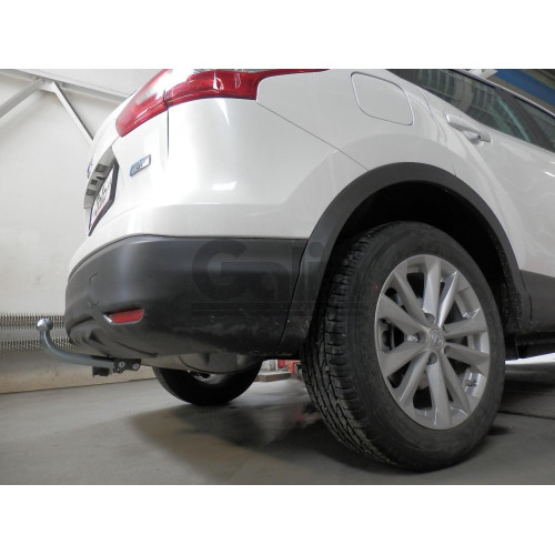 N054A GALIA Полностью оцинкованный фаркоп на Nissan Qashqai 2007-2014 (невидимый вырез бампера), Nissan Qashqai 2, в т.ч. Qashqai +2 2014-2021 (без подрезки бампера). Тип шара: A. Нагрузки: 1800/100 кг, масса фаркопа 17,22 кг