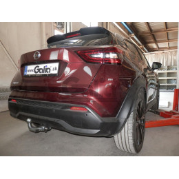 N059C GALIA Полностью оцинкованный фаркоп на Nissan Juke 2019-. Тип шара: C (горизонтальный съемный). Невидимый вырез бампера. Нагрузки: 1600/100 кг, масса фар