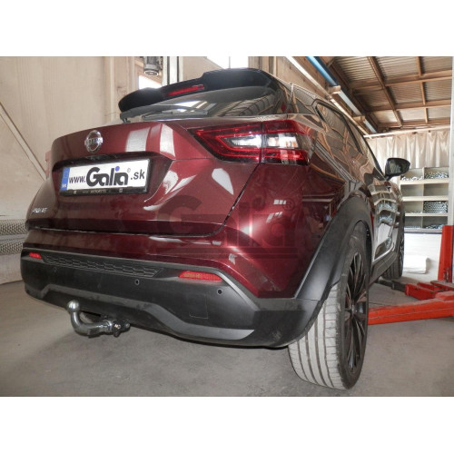 N059C GALIA Полностью оцинкованный фаркоп на Nissan Juke 2019-. Тип шара: C (горизонтальный съемный). Невидимый вырез бампера. Нагрузки: 1600/100 кг, масса фаркопа 16,77 кг