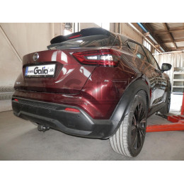 N059C GALIA Полностью оцинкованный фаркоп на Nissan Juke 2019-. Тип шара: C (горизонтальный съемный). Невидимый вырез бампера. Нагрузки: 1600/100 кг, масса фар