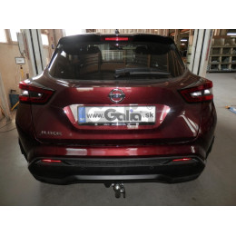 N059C GALIA Полностью оцинкованный фаркоп на Nissan Juke 2019-. Тип шара: C (горизонтальный съемный). Невидимый вырез бампера. Нагрузки: 1600/100 кг, масса фар