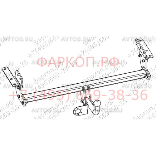 NS 27 AVTOS Фаркоп на Nissan X-Trail T32 2015-2022 без выреза в бампере. Тип шара: A. Нагрузки: 2000/100 кг, масса фаркопа 18 кг (без электрики в комплекте)