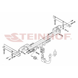 O-143 STEINHOF Фаркоп на Opel Astra J хетчбек 5 дверей, кроме версии с Flex-Fix 2009-2015. Требуется подрезка бампера. Тип шара: AV (вертикальное быстросъемное кре