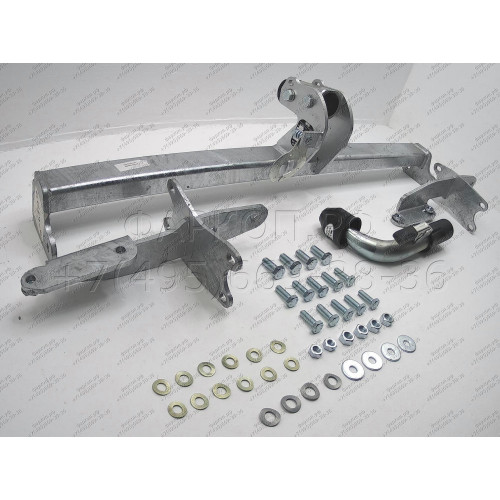 O064C GALIA Полностью оцинкованный фаркоп на Opel Meriva 2010-2017. Подрозетник убирается за бампер. Тип шара: C (горизонтальный съемный). Без выреза бампера. Нагрузки: 1500/75 кг, масса фаркопа 17,07 кг