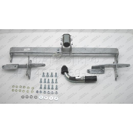 O064C GALIA Полностью оцинкованный фаркоп на Opel Meriva 2010-2017. Подрозетник убирается за бампер. Тип шара: C (горизонтальный съемный). Без выреза бампе