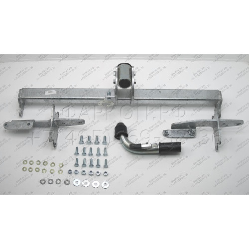 O064C GALIA Полностью оцинкованный фаркоп на Opel Meriva 2010-2017. Подрозетник убирается за бампер. Тип шара: C (горизонтальный съемный). Без выреза бампера. Нагрузки: 1500/75 кг, масса фаркопа 17,07 кг