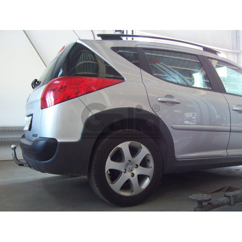P038A GALIA Полностью оцинкованный фаркоп на Peugeot 207 универсал 2007-2012. Тип шара: A. Установка без выреза бампера. Нагрузки: 1150/46 кг, масса фаркопа 14,72 кг