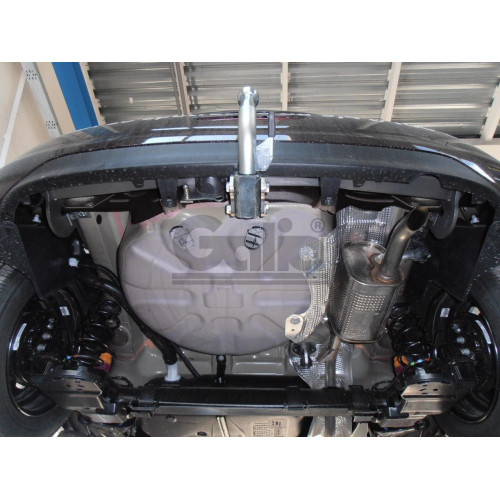 P042A GALIA Полностью оцинкованный фаркоп на Peugeot 208 хетчбек 2012-2019, Citroen C3 2016-. Подрозетник убирается за бампер. Тип шара: A. Невидимый вырез бампера, установка без снятия бампера. Нагрузки: 1400/50 кг, масса фаркопа 13,22 кг