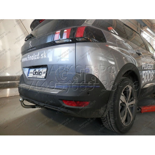 P047A GALIA Полностью оцинкованный фаркоп на Peugeot 5008 2017-2024. Подрозетник убирается за бампер. Требуется невидимая подрезка бампера. Тип шара: A. Нагрузки: 2000/100 кг, масса фаркопа 17,02 кг