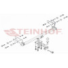 R-070 STEINHOF Фаркоп на Renault Kangoo I, кроме Maxi 10/1997-2008 без снятия и подрезки бампера. Тип шара: H (сварное крепление шара). Нагрузки: 1350/75 кг, масса фаркопа 16,1 кг (без электрики в комплекте)
