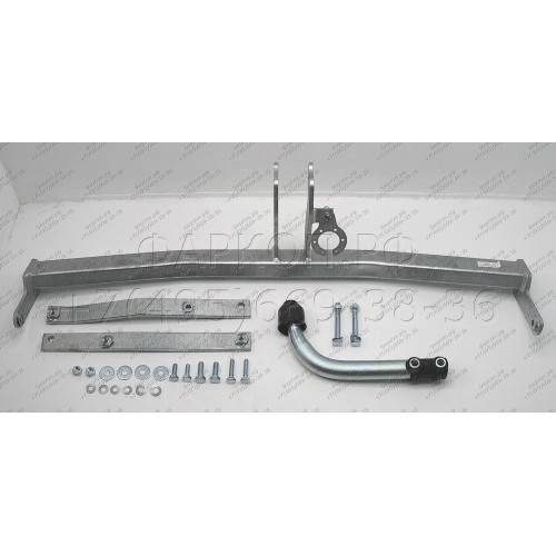 R068A GALIA Полностью оцинкованный фаркоп на Renault Grand Scenic II, Scenic II, Megane II хетчбек 2004-2009, в т.ч. модели с парктрониками. Подрозетник убирается за бампер. Тип шара: A. Без выреза бампера. Нагрузки: 1300/75 кг, масса фаркопа 17,01 кг