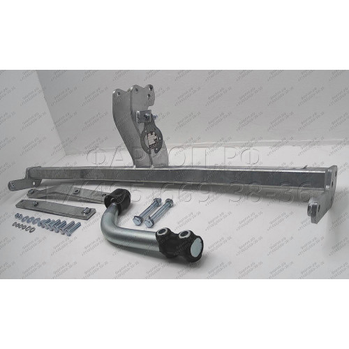 R068A GALIA Полностью оцинкованный фаркоп на Renault Grand Scenic II, Scenic II, Megane II хетчбек 2004-2009, в т.ч. модели с парктрониками. Подрозетник убирается за бампер. Тип шара: A. Без выреза бампера. Нагрузки: 1300/75 кг, масса фаркопа 17,01 кг