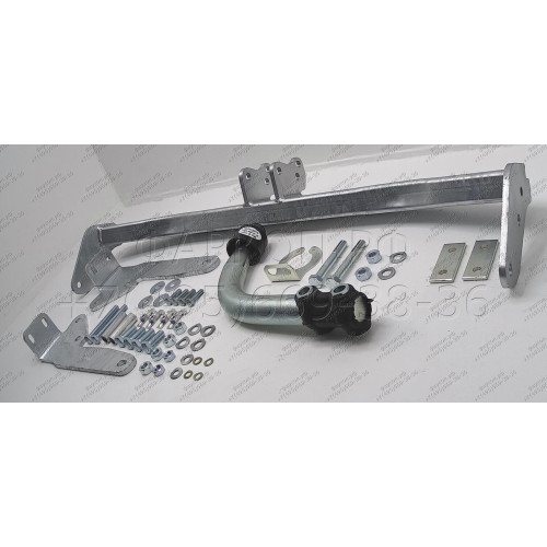 R070A GALIA Полностью оцинкованный фаркоп на Renault Laguna II лифтбек 2001-2008. Тип шара: A. Установка без снятия и выреза бампера. Нагрузки: 1500/75 кг, масса фаркопа 14,62 кг