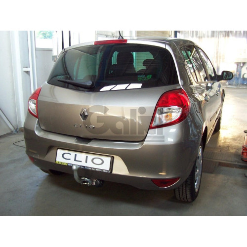 R080C GALIA Полностью оцинкованный фаркоп на Renault Clio хетчбек 5 дверей 2005-2012 установка без снятия и выреза бампера, Renault Clio IV хетчбек 5 дверей 2012-2019 невидимый вырез бампера. Тип шара: C (горизонтальный съемный). Нагрузки: 1300/75 кг, мас
