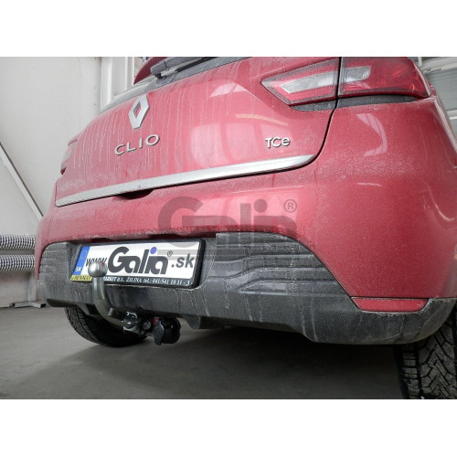 R080C GALIA Полностью оцинкованный фаркоп на Renault Clio хетчбек 5 дверей 2005-2012 установка без снятия и выреза бампера, Renault Clio IV хетчбек 5 дверей 2012-2019 невидимый вырез бампера. Тип шара: C (горизонтальный съемный). Нагрузки: 1300/75 кг, мас