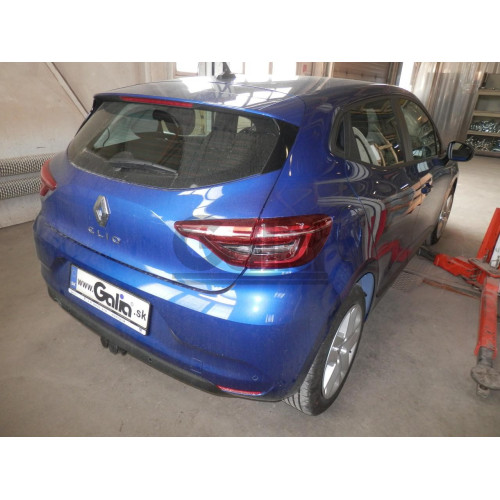 R106C GALIA Полностью оцинкованный фаркоп на Renault Clio 2019-. Тип шара: C (горизонтальный съемный). Невидимый вырез бампера. Нагрузки: 1000/75 кг, масса фаркопа 15,35 кг