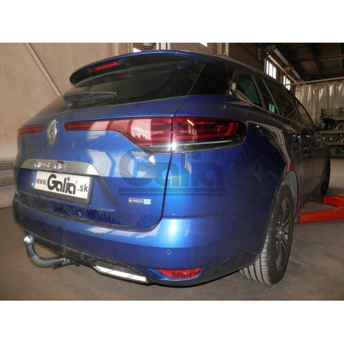 R108C GALIA Полностью оцинкованный фаркоп на Renault Megane Grandtour универсал E-TECH Hybrid PHEV 2020-. Тип шара: C (горизонтальный съемный). Невидимый вырез бампера. Нагрузки: 1200/75 кг, масса фаркопа 16,37 кг