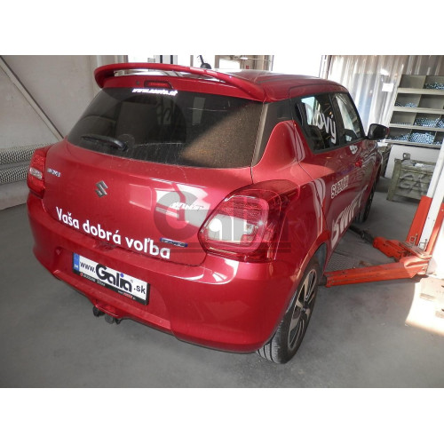 S121C GALIA Полностью оцинкованный фаркоп на Suzuki Swift хетчбек 3/5 дверей (не для 4WD) 2017-2024, 2024-. Тип шара: C (горизонтальный съемный). Невидимый вырез бампера. Нагрузки: 1200/75 кг, масса фаркопа 16,57 кг