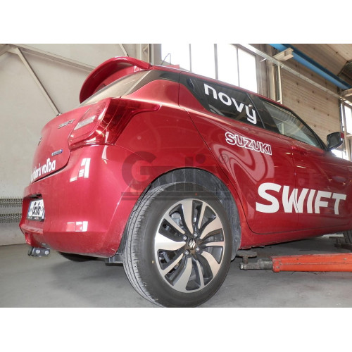 S121C GALIA Полностью оцинкованный фаркоп на Suzuki Swift хетчбек 3/5 дверей (не для 4WD) 2017-2024, 2024-. Тип шара: C (горизонтальный съемный). Невидимый вырез бампера. Нагрузки: 1200/75 кг, масса фаркопа 16,57 кг