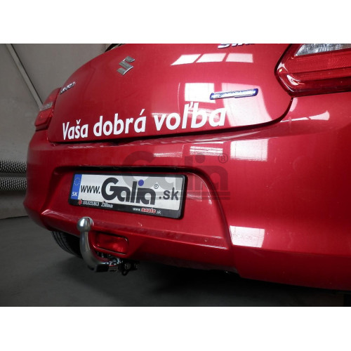 S121C GALIA Полностью оцинкованный фаркоп на Suzuki Swift хетчбек 3/5 дверей (не для 4WD) 2017-2024, 2024-. Тип шара: C (горизонтальный съемный). Невидимый вырез бампера. Нагрузки: 1200/75 кг, масса фаркопа 16,57 кг