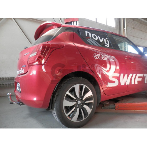 S121C GALIA Полностью оцинкованный фаркоп на Suzuki Swift хетчбек 3/5 дверей (не для 4WD) 2017-2024, 2024-. Тип шара: C (горизонтальный съемный). Невидимый вырез бампера. Нагрузки: 1200/75 кг, масса фаркопа 16,57 кг