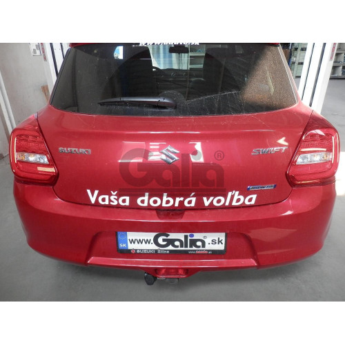 S121C GALIA Полностью оцинкованный фаркоп на Suzuki Swift хетчбек 3/5 дверей (не для 4WD) 2017-2024, 2024-. Тип шара: C (горизонтальный съемный). Невидимый вырез бампера. Нагрузки: 1200/75 кг, масса фаркопа 16,57 кг