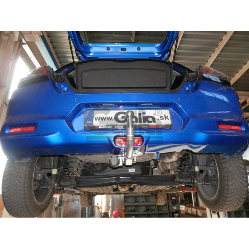 S121C GALIA Полностью оцинкованный фаркоп на Suzuki Swift хетчбек 3/5 дверей (не для 4WD) 2017-2024, 2024-. Тип шара: C (горизонтальный съемный). Невидимый вырез бампера. Нагрузки: 1200/75 кг, масса фаркопа 16,57 кг