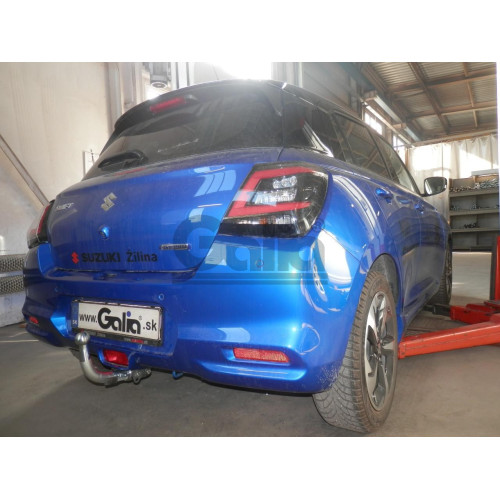 S121C GALIA Полностью оцинкованный фаркоп на Suzuki Swift хетчбек 3/5 дверей (не для 4WD) 2017-2024, 2024-. Тип шара: C (горизонтальный съемный). Невидимый вырез бампера. Нагрузки: 1200/75 кг, масса фаркопа 16,57 кг