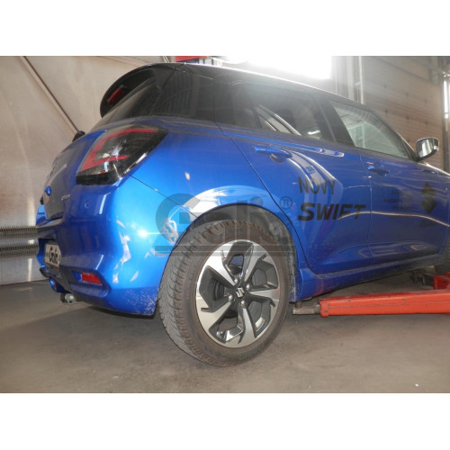 S121C GALIA Полностью оцинкованный фаркоп на Suzuki Swift хетчбек 3/5 дверей (не для 4WD) 2017-2024, 2024-. Тип шара: C (горизонтальный съемный). Невидимый вырез бампера. Нагрузки: 1200/75 кг, масса фаркопа 16,57 кг
