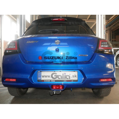 S121C GALIA Полностью оцинкованный фаркоп на Suzuki Swift хетчбек 3/5 дверей (не для 4WD) 2017-2024, 2024-. Тип шара: C (горизонтальный съемный). Невидимый вырез бампера. Нагрузки: 1200/75 кг, масса фаркопа 16,57 кг