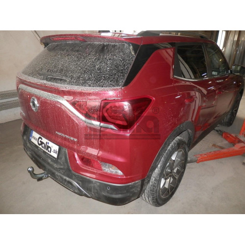 S138V GALIA Полностью оцинкованный фаркоп на KGM Korando 2023-, SsangYong Korando 2019-2023. Подрозетник убирается за бампер. Тип шара: AV (вертикальное быстросъемное крепление шара на ключе). Установка без выреза бампера. Нагрузки: 2200/120 кг, масса фар