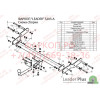 S203-A Лидер-плюс ТСУ для Tagaz Tager 2008-2011, SsangYong Korando 1997-2003 без выреза бампера. Нагрузки: 1500/75 кг, масса фаркопа 15,66 кг, требуется 4 сверления (без электрики в комплекте)