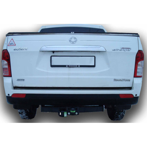 S208-FC Лидер-плюс ТСУ для SsangYong Actyon Sports 2006-2014 без снятия и выреза бампера. Тип шара: FC. Нагрузки: 1200/75 кг, масса фаркопа 18,52 кг (без электрики в комплекте)