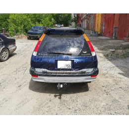 H.T72.A HALTY Фаркоп на Toyota Sprinter Carib 1995-2002 без подрезки бампера. Тип шара: A. Нагрузки: 750/75 кг, масса фаркопа 12,4 кг